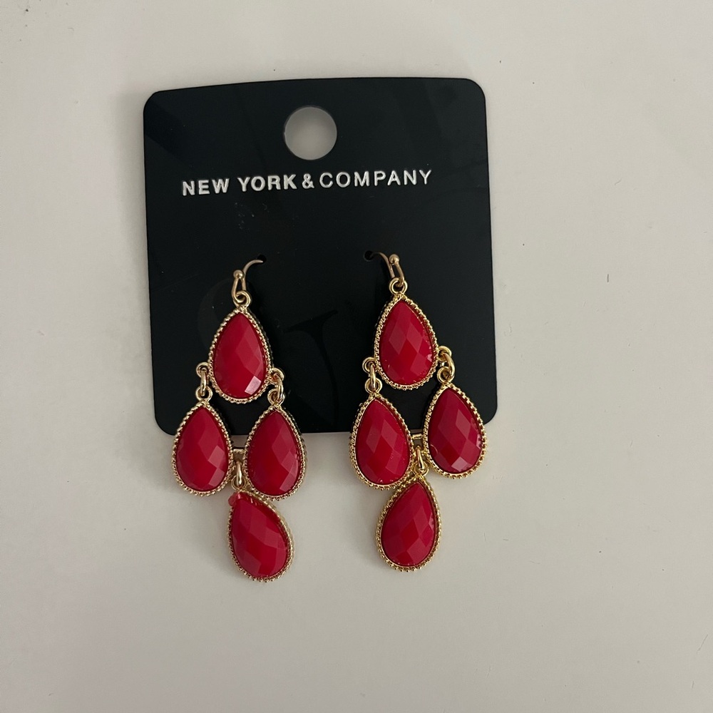 Red Dangle Earrings